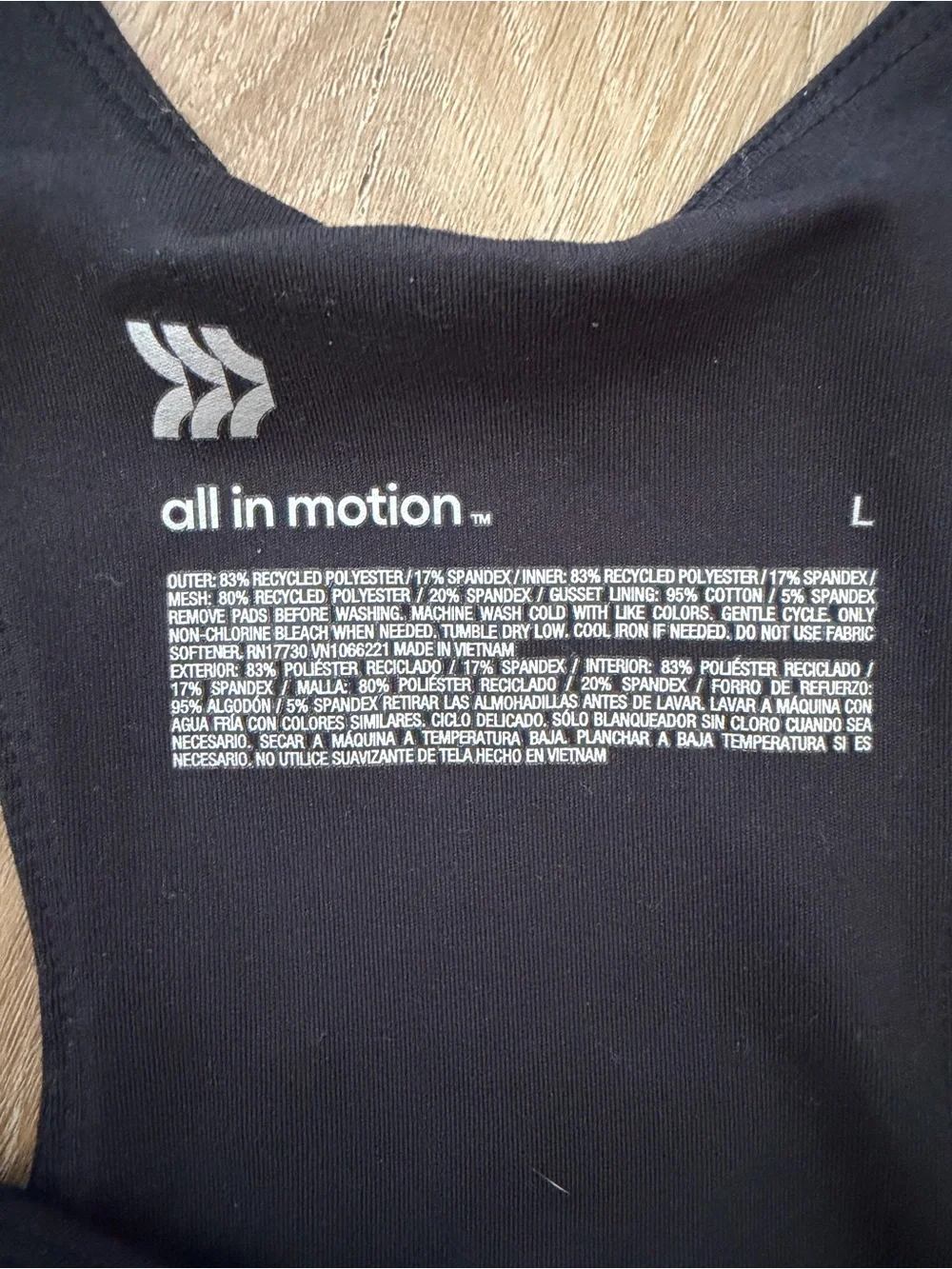 all in motion Black Athletic Lined Racerback Dress Size Large in GUC - Picture 10 of 10
